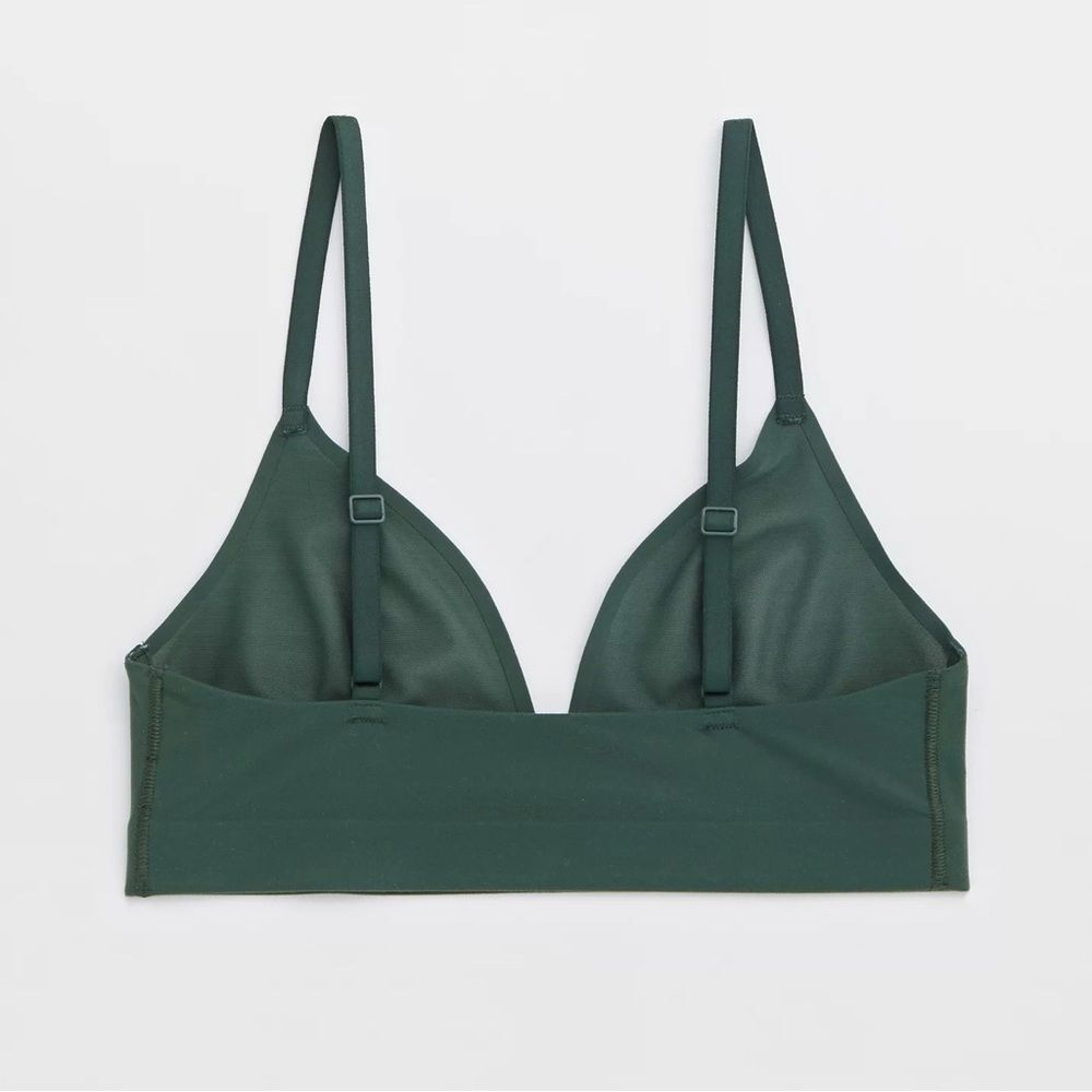 NWT Aerie SMOOTHEZ Mesh Bralette Sycamore Womens Size XS Extra Small - Picture 2 of 9